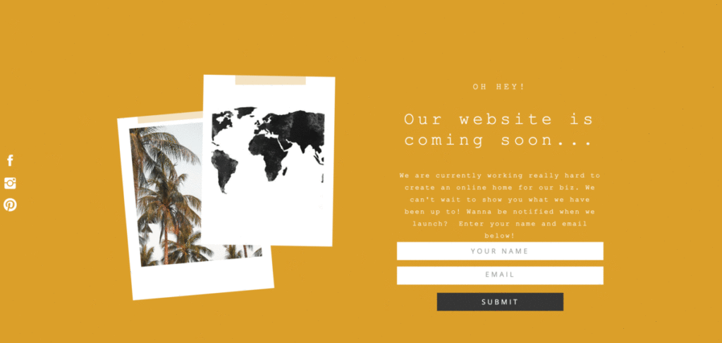Digital Nomad Coming soon page website template